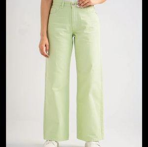 Talbots stretch lime green straight leg pants jeans size 6P